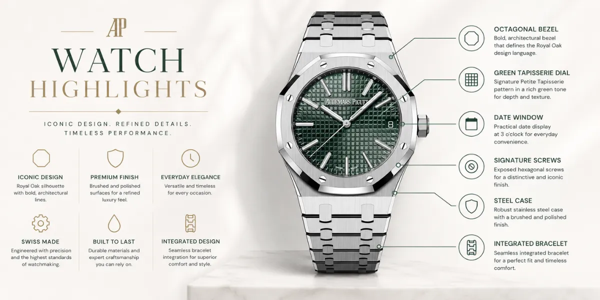 Audemars Piguet Royal Oak 15510ST.OO.1320ST.09 Green Dial 41mm