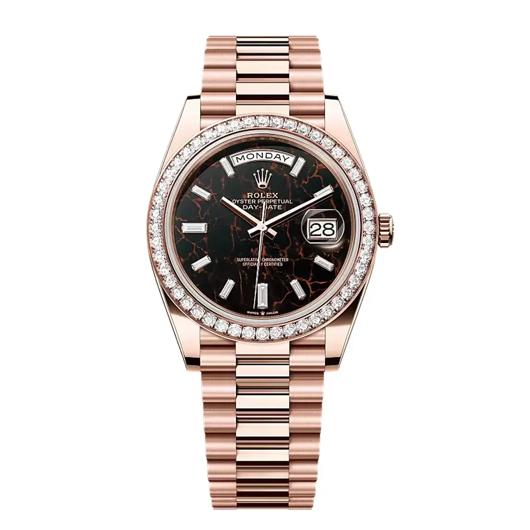 Rolex Day-Date 40 228345RBR-0016 Eisenskiesel Diamond Dial Rose Gold 40mm