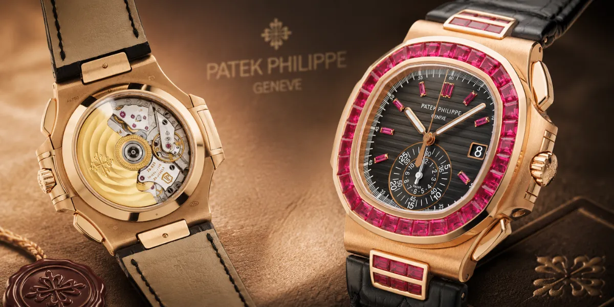 Patek Philippe Nautilus 598012R-010 Rose Gold Ruby Bezel Black Dial 40mm