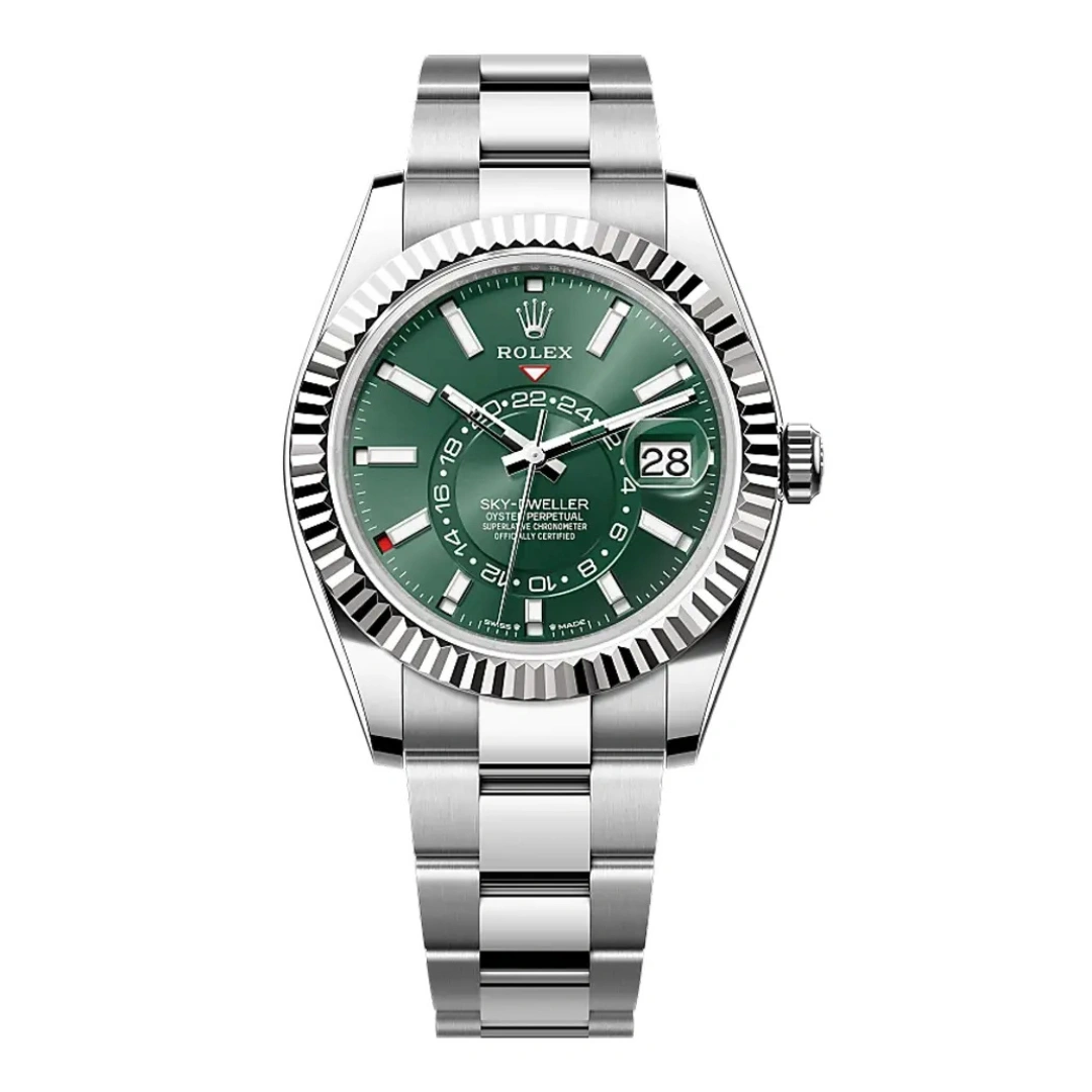 Rolex Sky-Dweller 336934-0001 Mint Green Dial White Gold 42mm