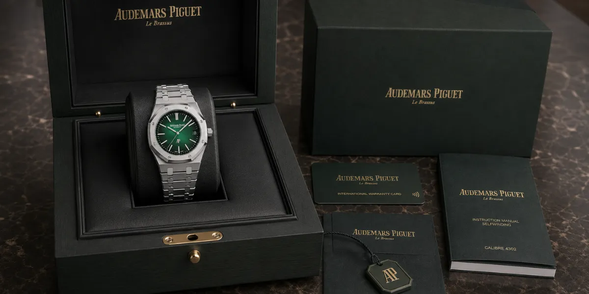 Audemars Piguet Royal Oak Jumbo Extra-Thin 16202PT.OO.1240PT.01 Smoked Green Dial 39mm
