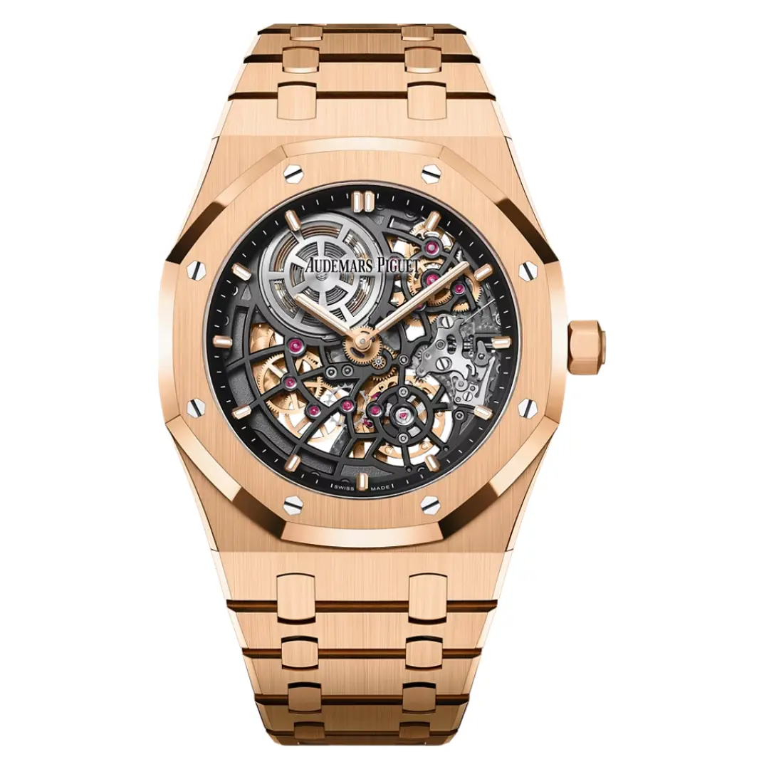 Audemars Piguet Royal Oak Jumbo Extra-Thin 16204OR.OO.1240OR.01 Openworked Rose Gold 39mm (1) Audemars Piguet Royal Oak Jumbo Extra-Thin 16204OR.OO.1240OR.01 Openworked Rose Gold 39mm