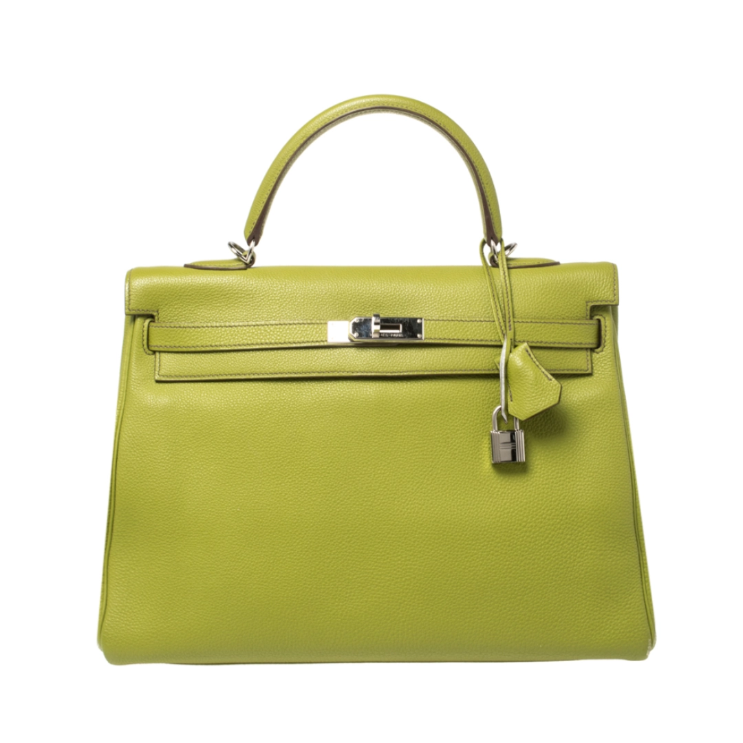 Hermes Kelly Apple Green Togo Leather