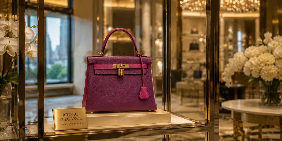 Hermes Kelly Bag Purple Leather