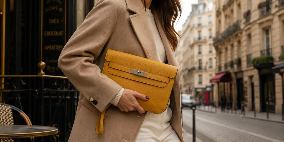 Hermes Kelly Natural Sable Leather bag