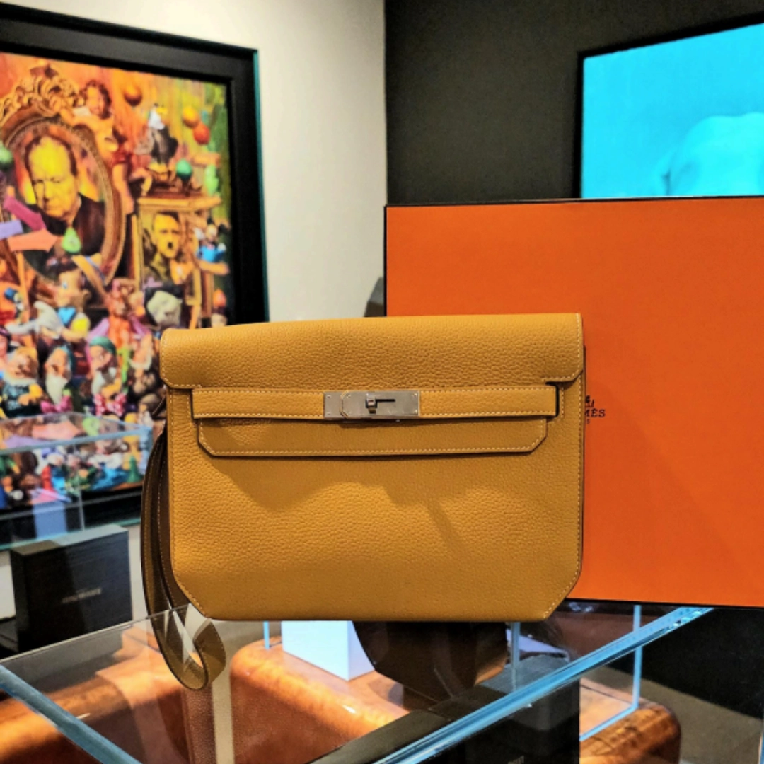 Hermes Kelly Natural Sable Leather