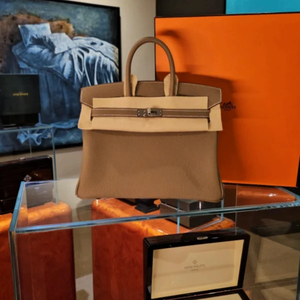 Hermes Birkin Etoupe leather togo 25cm