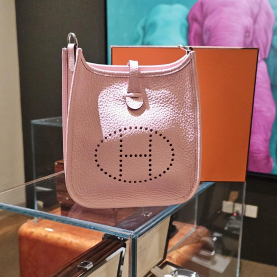 Hermes evelyne Bubblegum Pink Clemence