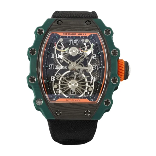 Richard Mille Green RM 21-02 Green Skeleton Dial Green Bezel 42mm
