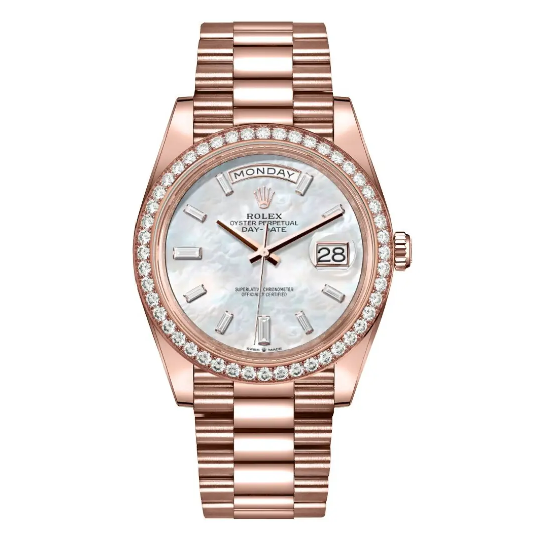 Rolex Day-Date 228345RBR-0026 Mother of Pearl Dial Everose Gold Diamond 40mm