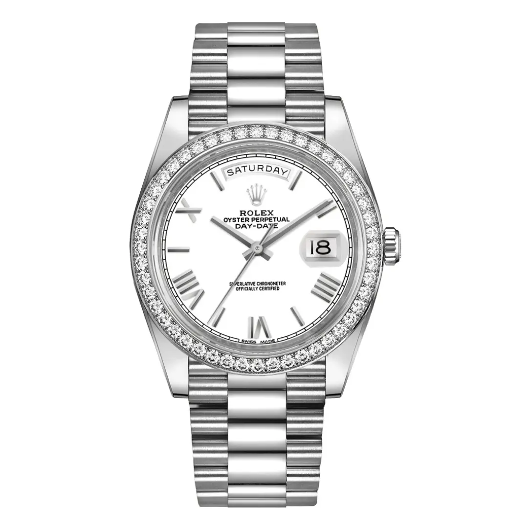 Rolex Day-Date 40 228349RBR-0039 White Dial Diamond 40mm