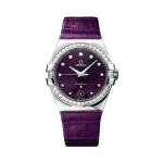 Omega Constellation 123.18.35.60.60.001 Purple Dial 35 MM