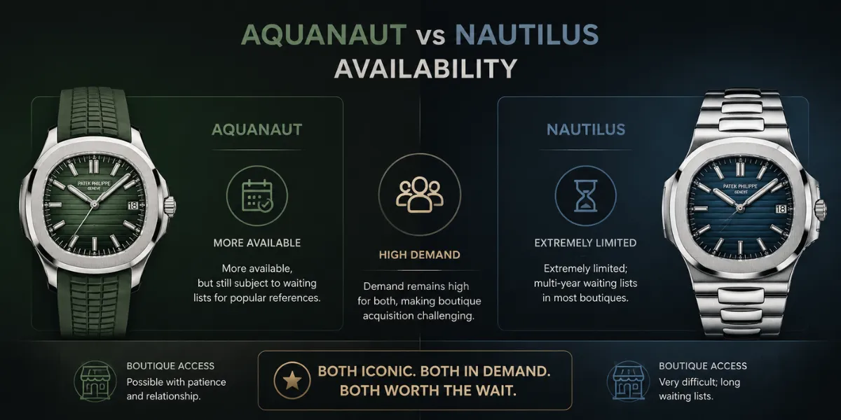 Aquanaut vs Nautilus Availability
