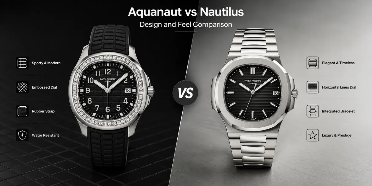 Aquanaut vs Nautilus Design and Feel Comparison
